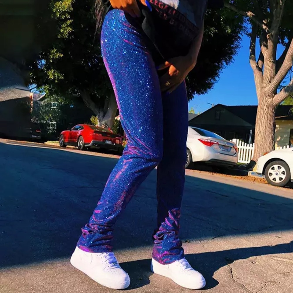 Mermaid Glitter Stacked Leggings